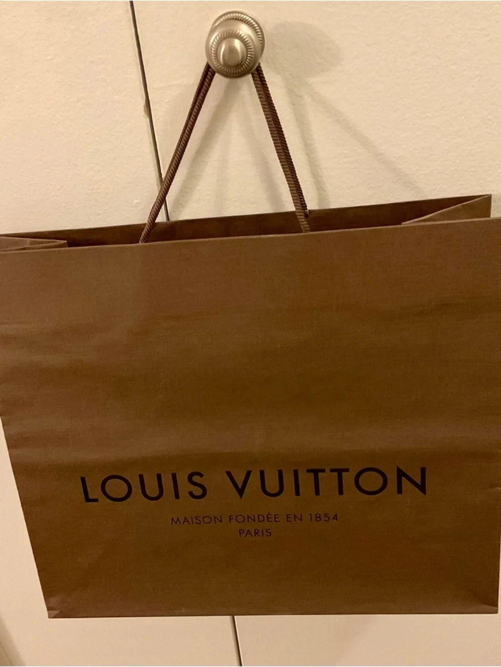 Louis Vuitton Brown Paper Shopping Gift Bag